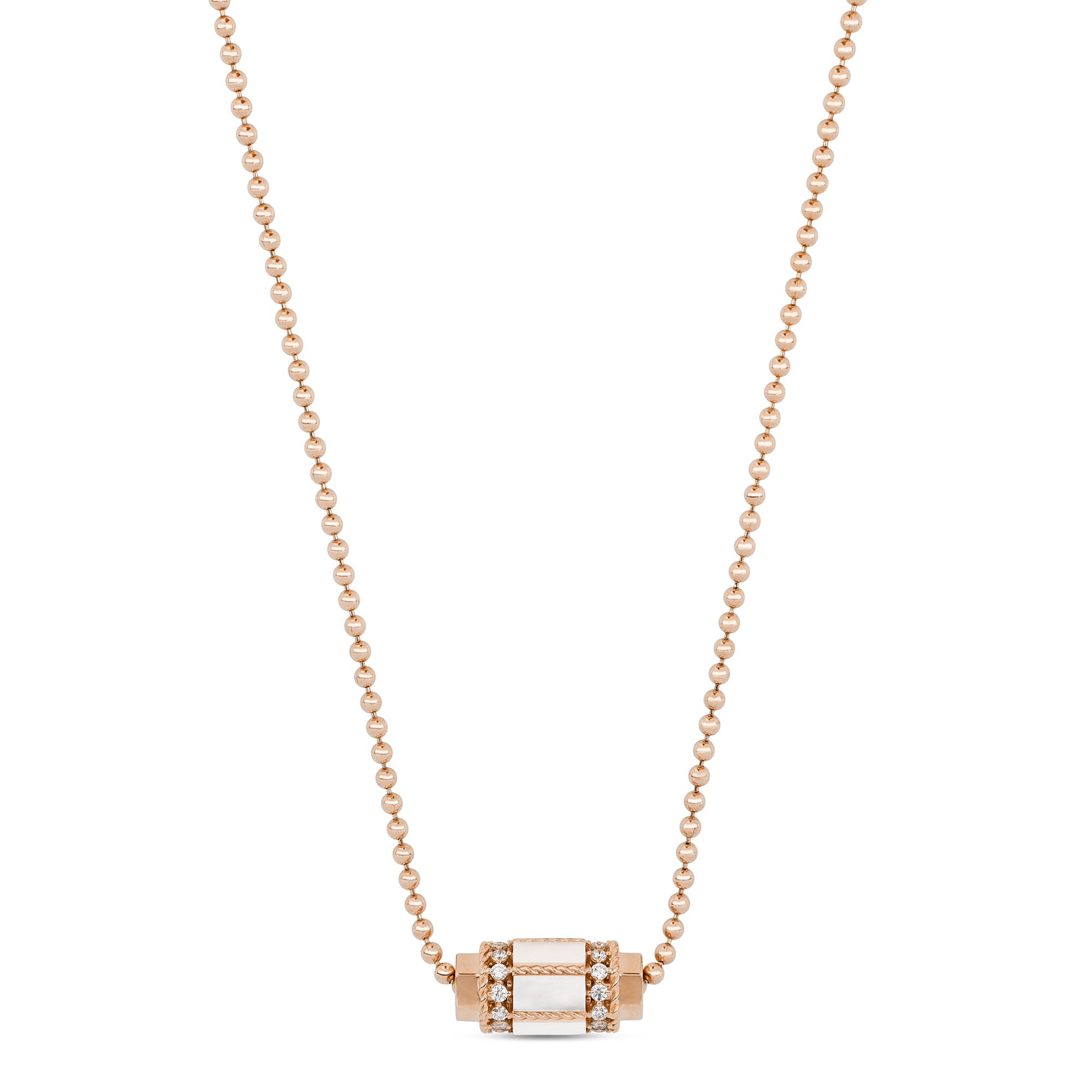 ART DECO NECKLACE WITH MOTHER OF PEARL AND DIAMONDS