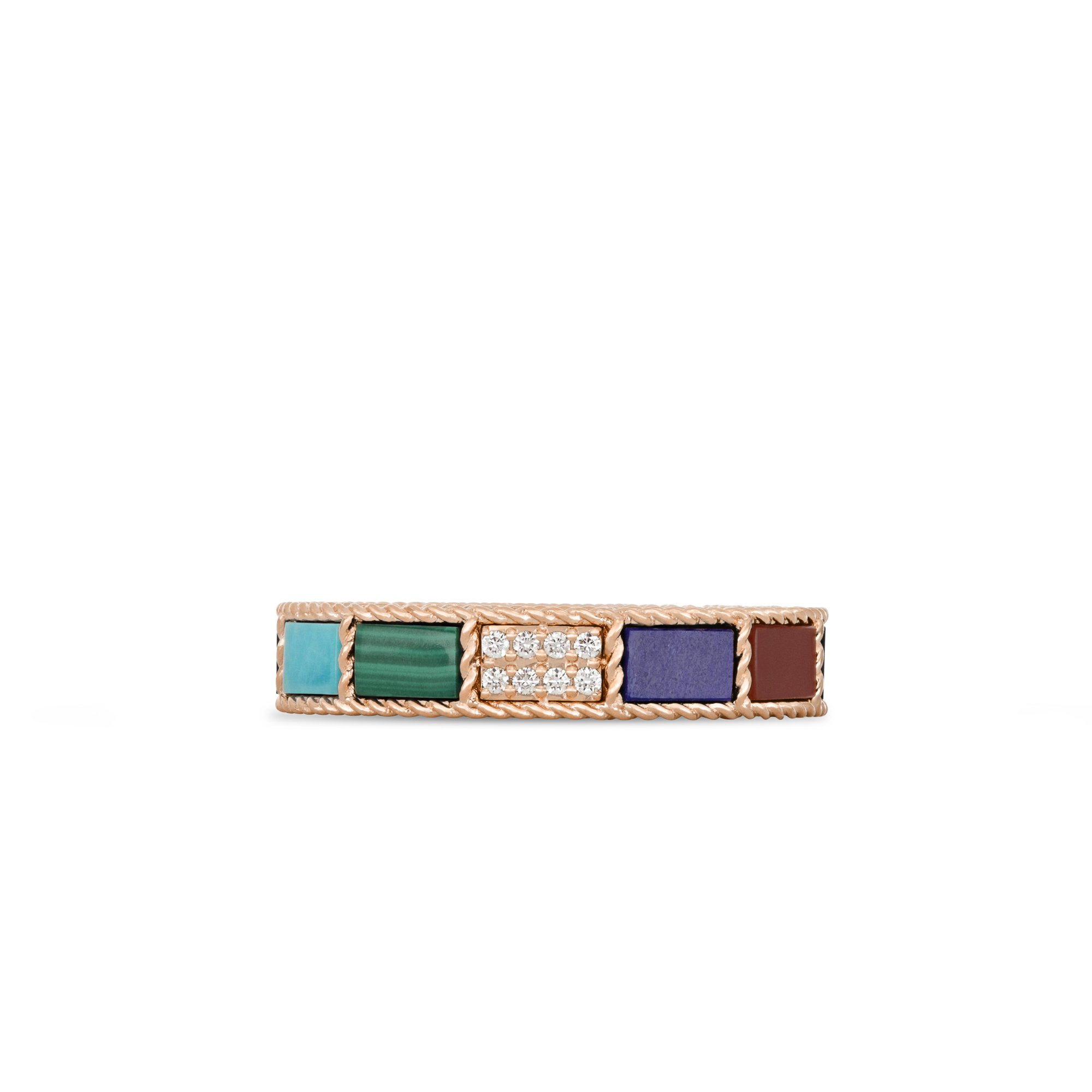ART DECO RING WITH COLORED STONES AND DIAMONDS - Image 2