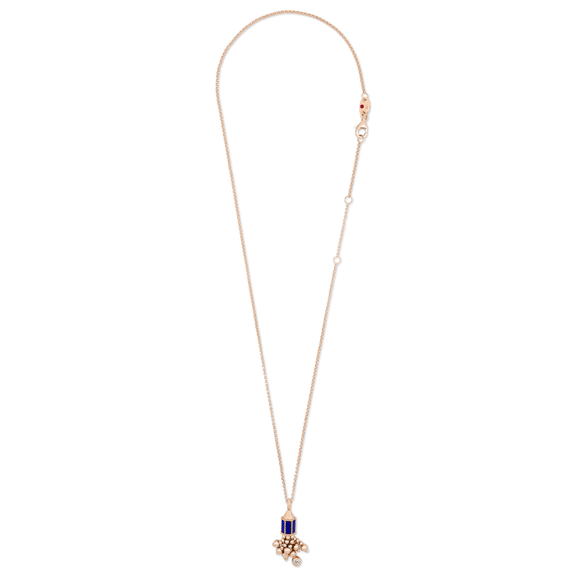 ART DECO NECKLACE WITH LAPIS LAZULI AND DIAMONDS - Image 2
