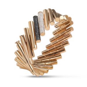 DOMINO BANGLE WITH DIAMONDS