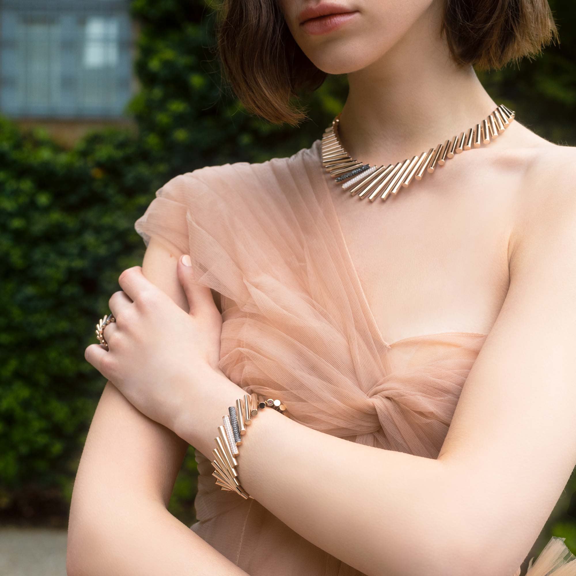 DOMINO BANGLE WITH DIAMONDS - Image 2