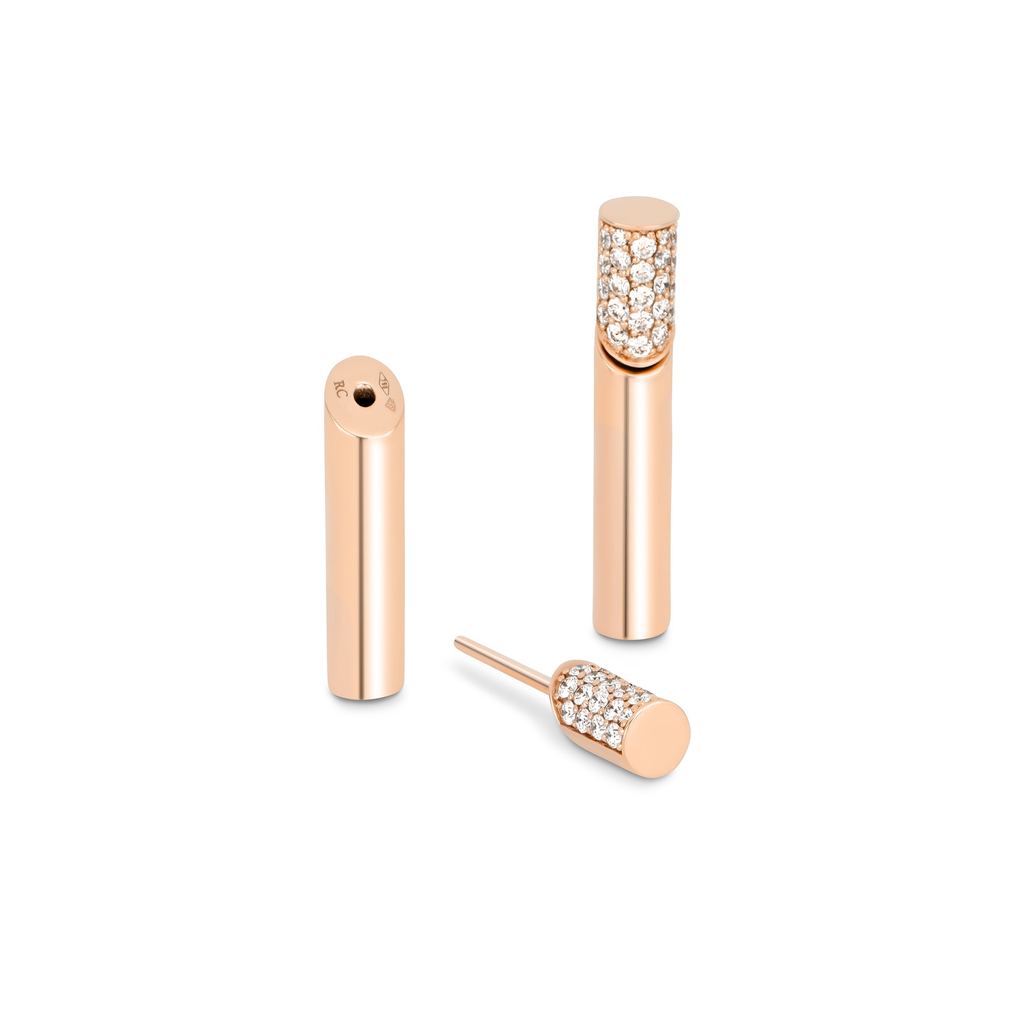 DOMINO EARRINGS WITH DIAMONDS - Image 3