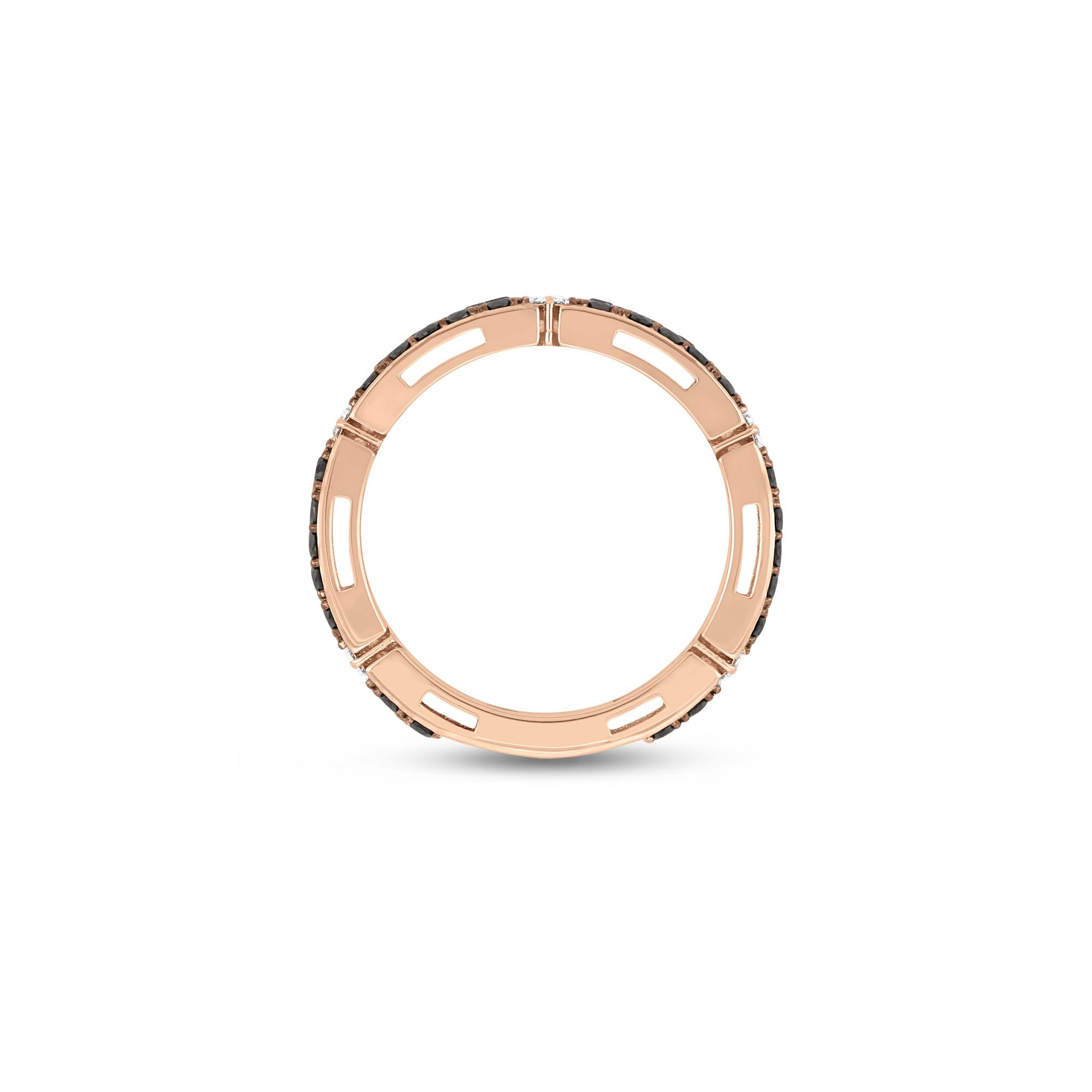 LOVE IN VERONA RING WITH BLACK AND WHITE DIAMONDS - Image 2