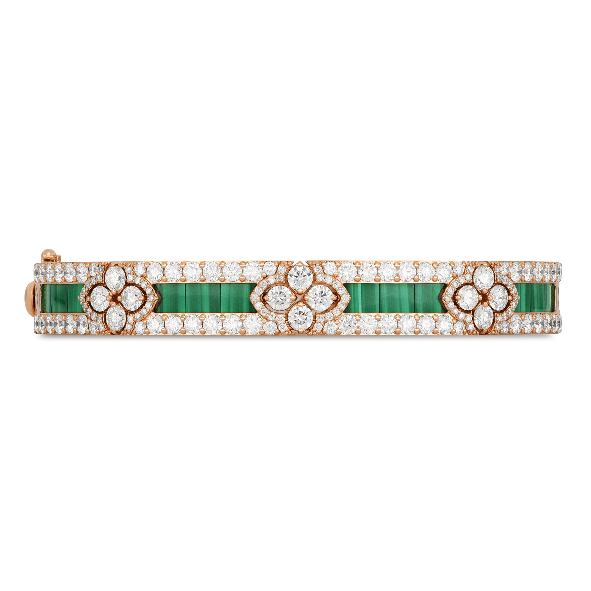 LOVE IN VERONA BANGLE WITH MALACHITE AND DIAMONDS - Image 3
