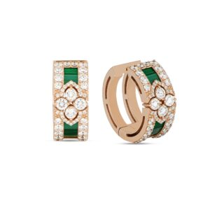 LOVE IN VERONA EARRINGS WITH MALACHITE AND DIAMONDS