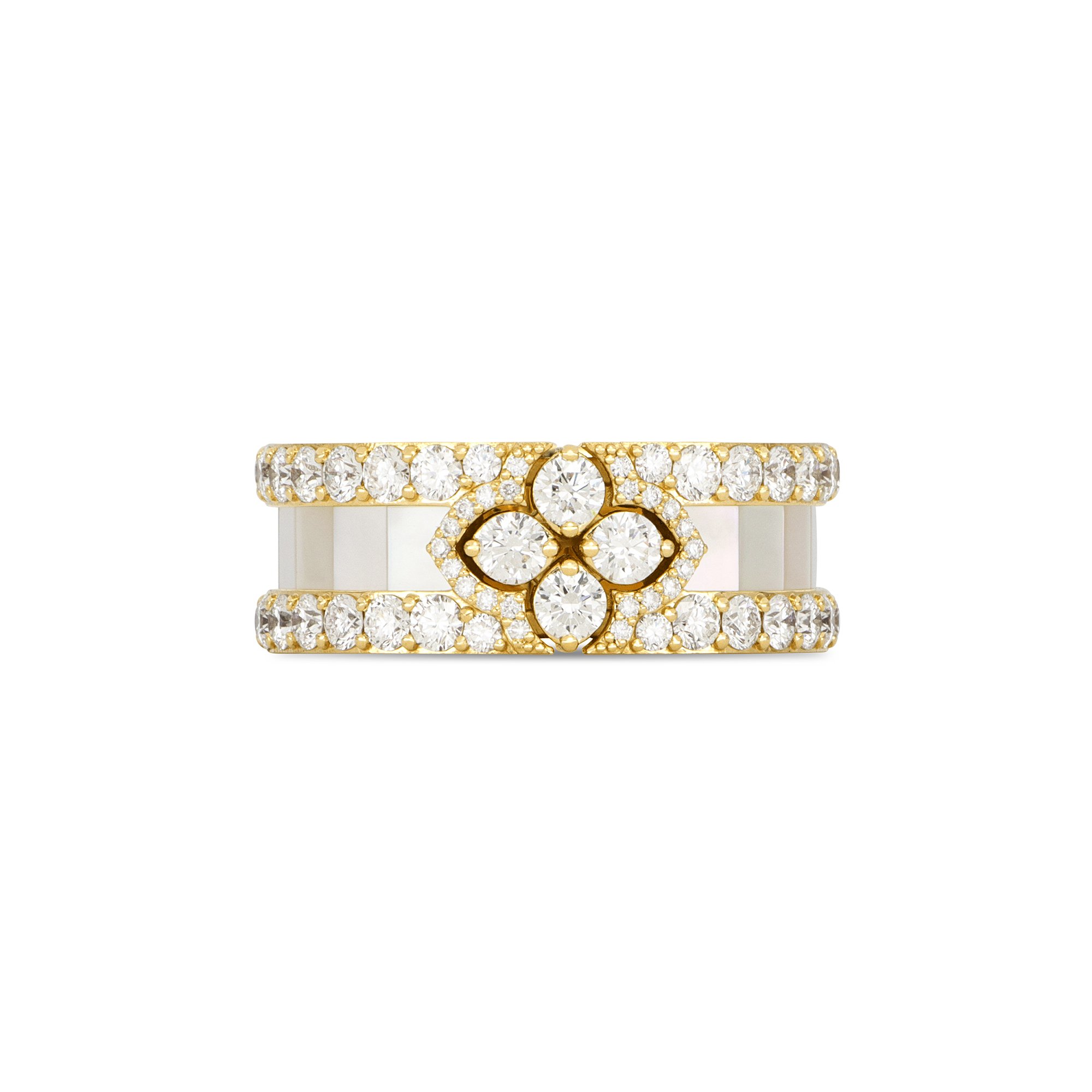 LOVE IN VERONA RING WITH MOTHER OF PEARL AND DIAMONDS - Image 3