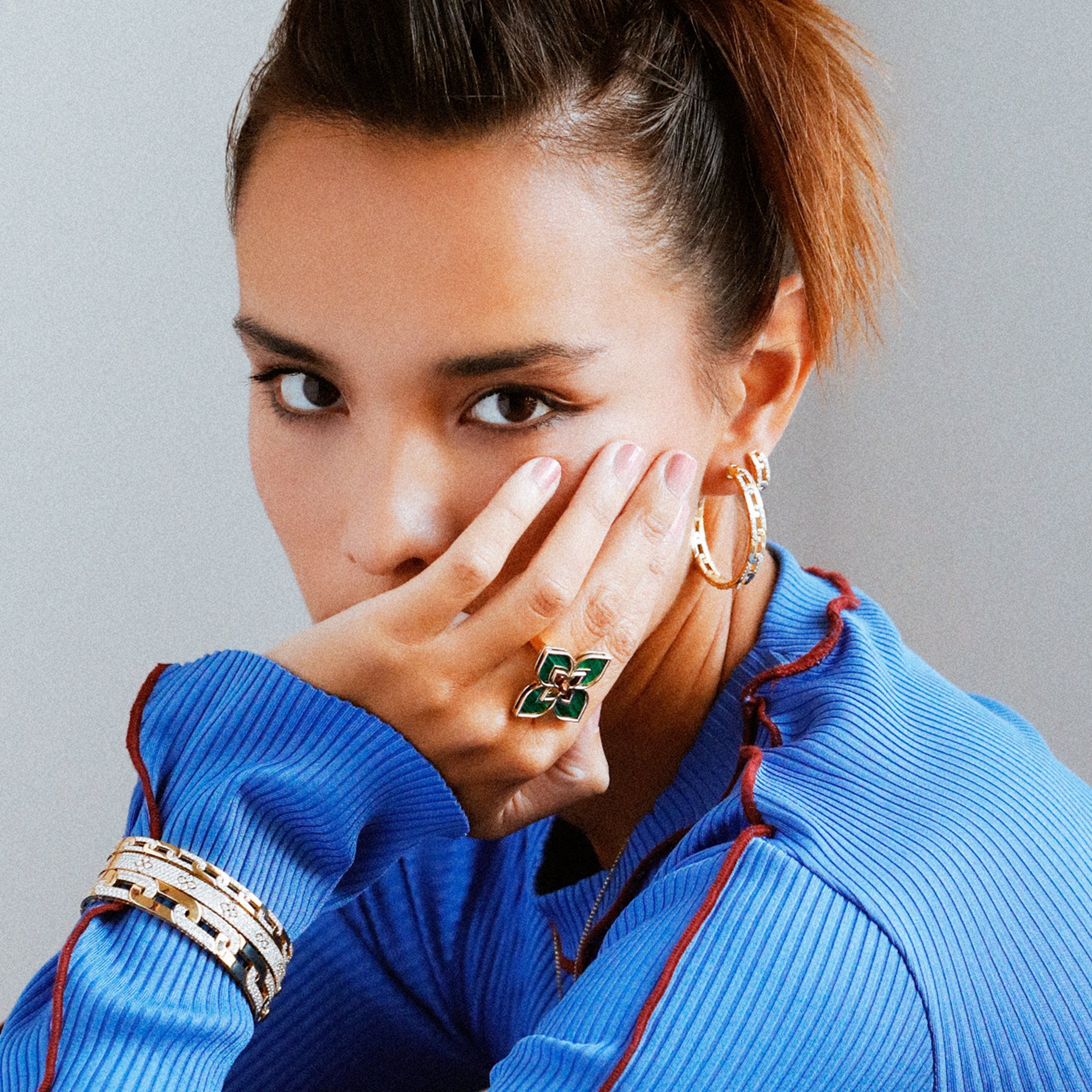 NAVARRA EARRINGS WITH DIAMONDS - Image 2