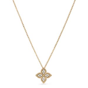 PRINCESS FLOWER PENDANT WITH DIAMONDS