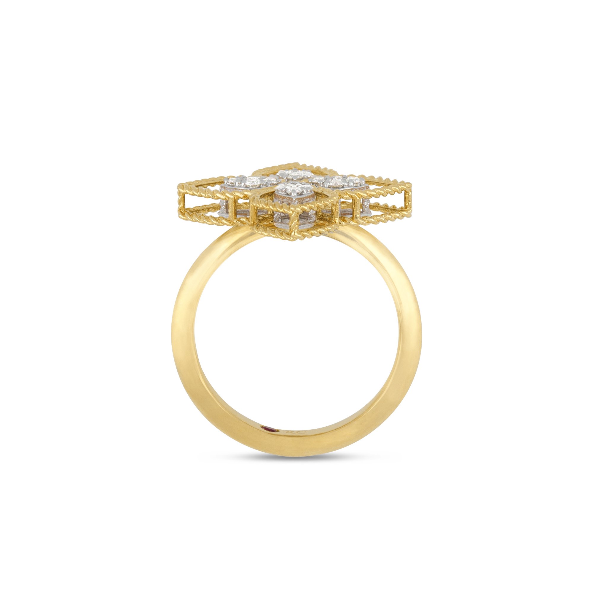 PRINCESS FLOWER RING WITH DIAMONDS - Image 3