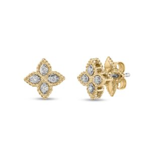 PRINCESS FLOWER EARRINGS WITH DIAMONDS