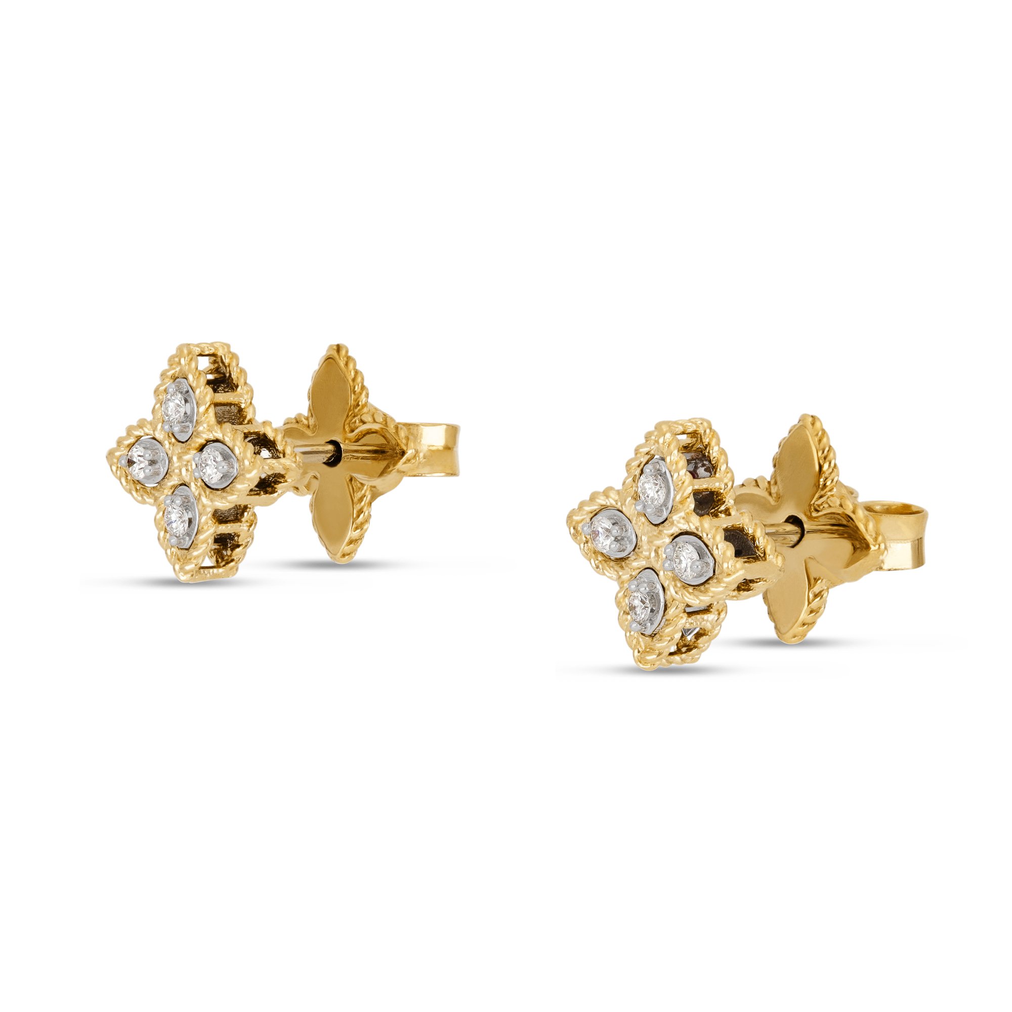 PRINCESS FLOWER EARRINGS WITH DIAMONDS - Image 3