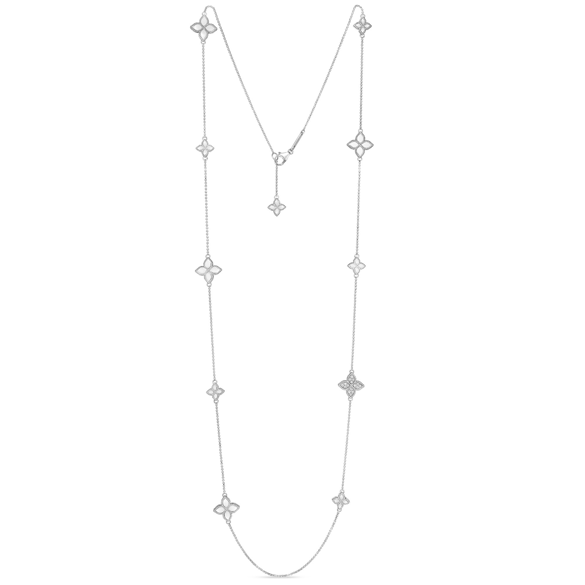 PRINCESS FLOWER NECKLACE WITH DIAMONDS - Image 3