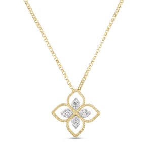 PRINCESS FLOWER PENDANT WITH DIAMONDS
