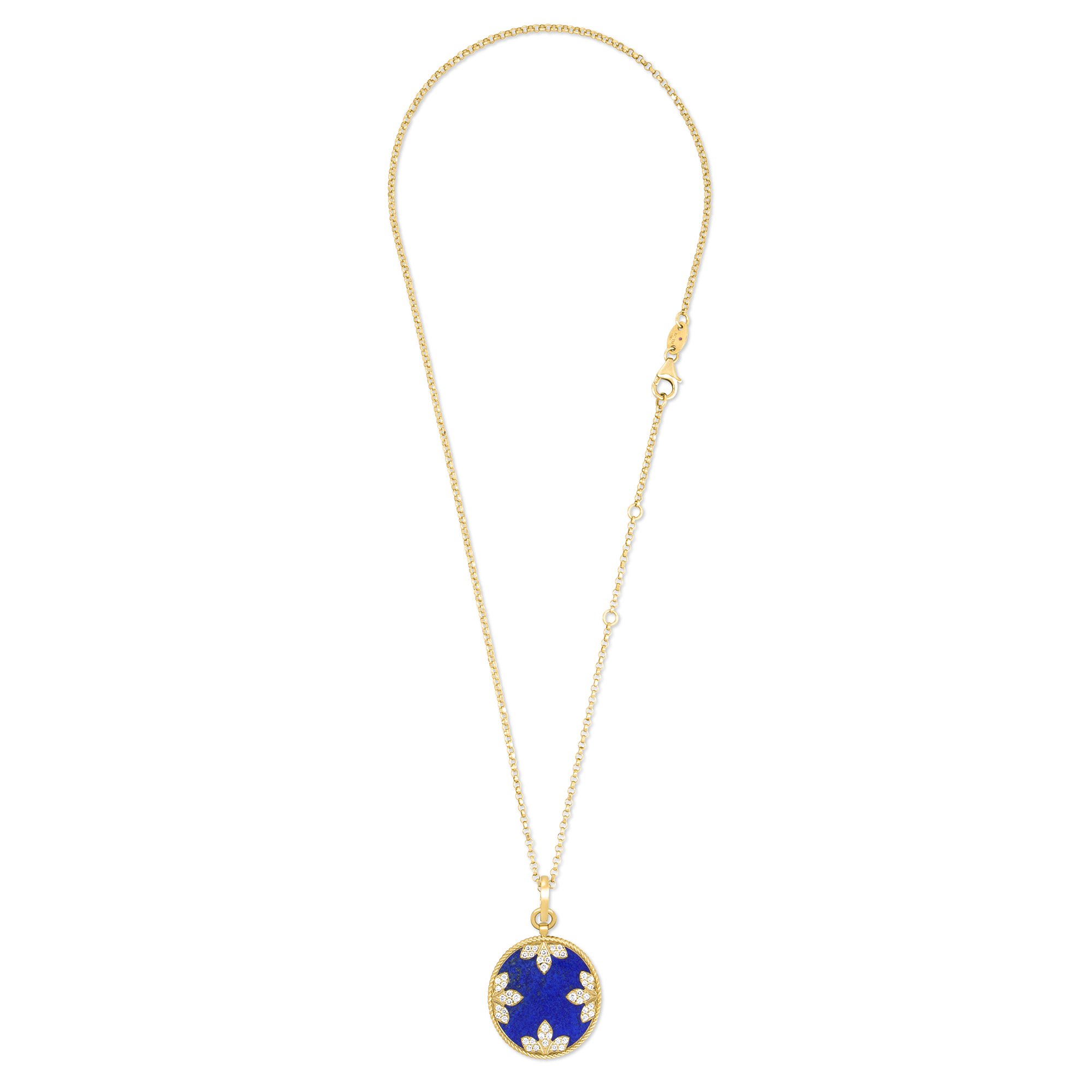 VENETIAN MEDALLIONS COLLAR WITH DIAMONDS AND LAPIS - Image 2