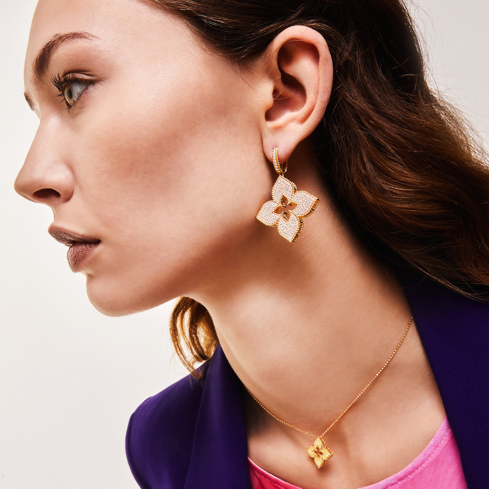 VENETIAN PRINCESS EARRINGS WITH DIAMONDS - Image 2