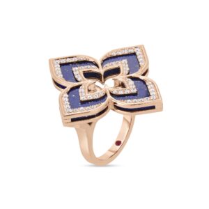 VENETIAN PRINCESS RING WITH DIAMONDS AND LAPIS