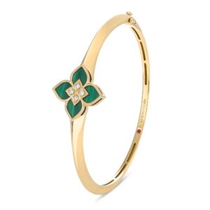 VENETIAN PRINCESS BANGLE WITH DIAMONDS AND MALACHITE