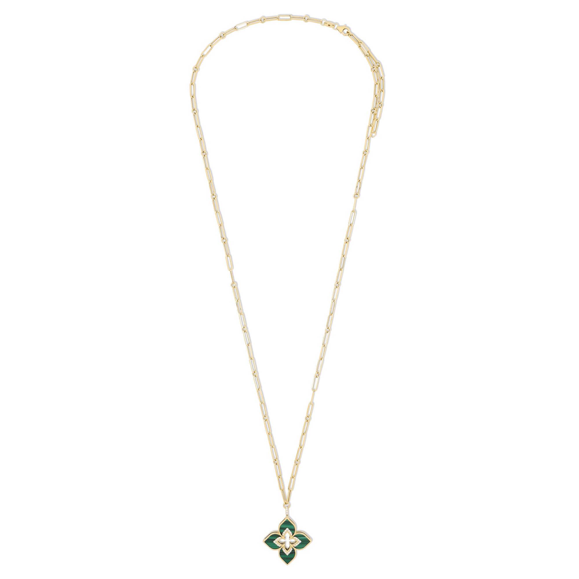 VENETIAN PRINCESS PENDANT WITH DIAMONDS AND MALACHITE - Image 3