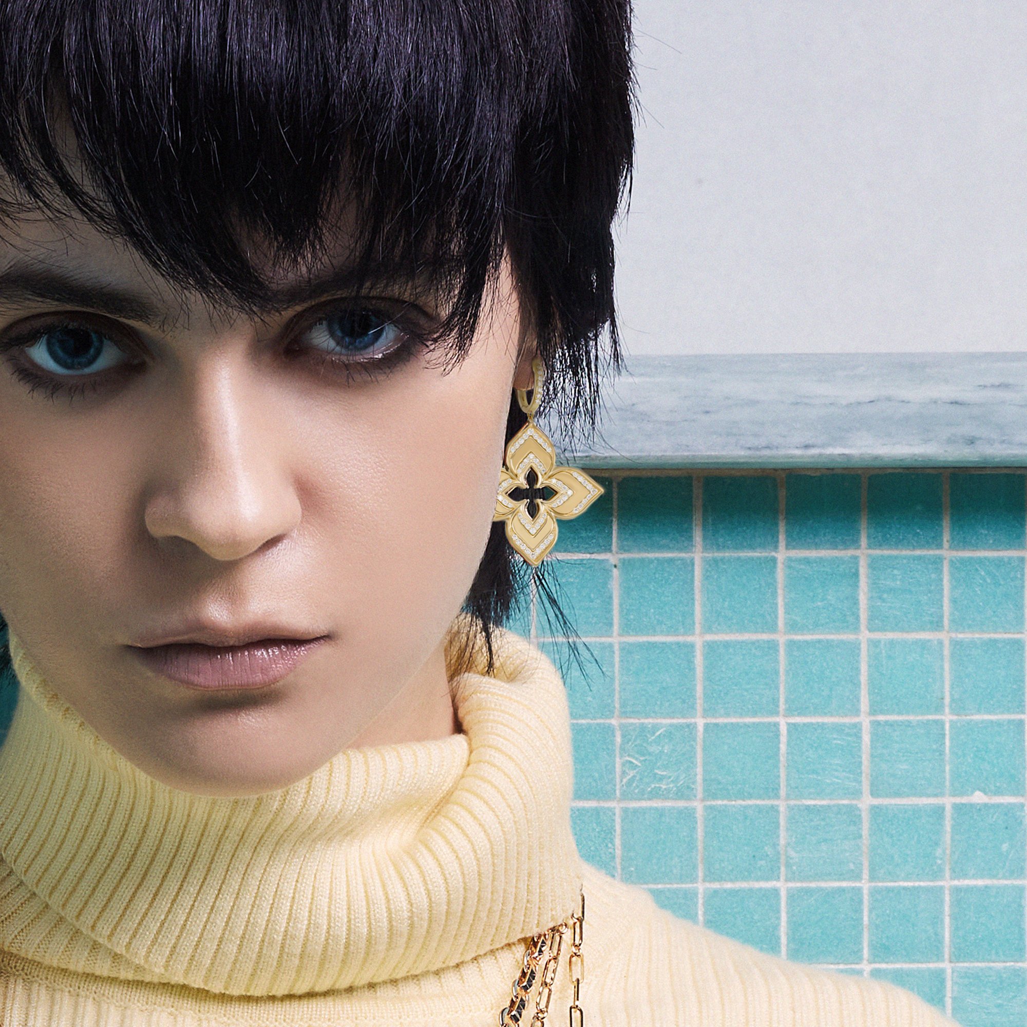 VENETIAN PRINCESS EARRINGS WITH DIAMONDS - Image 2