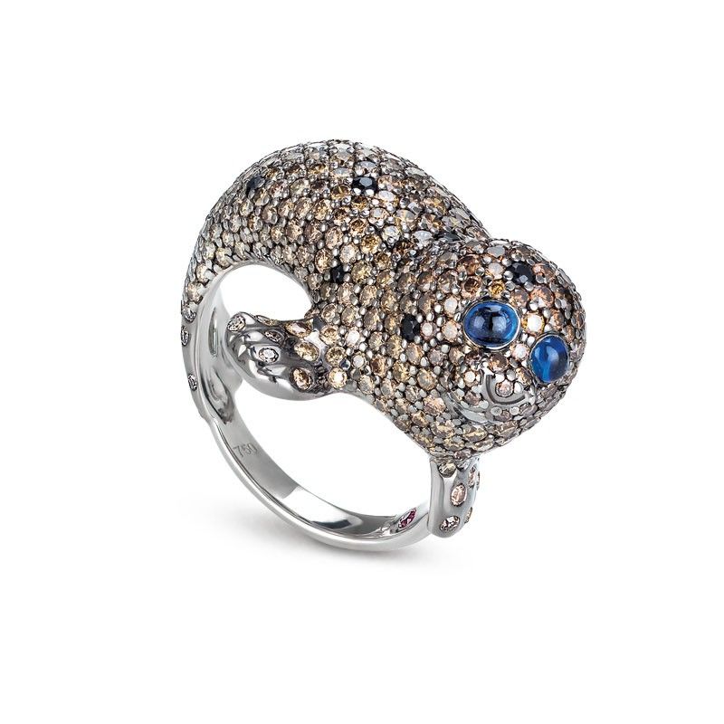 RING DIAMONDS ANIMALIER