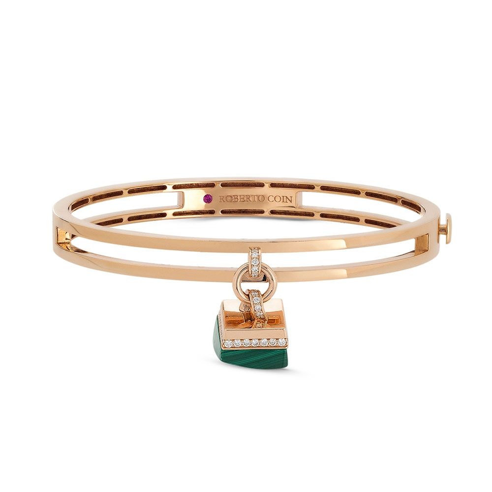 SAUVAGE PRIVÉ BANGLE WITH DIAMONDS AND MALACHITE - Image 3
