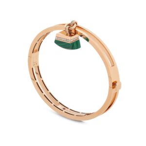 SAUVAGE PRIVÉ BANGLE WITH DIAMONDS AND MALACHITE
