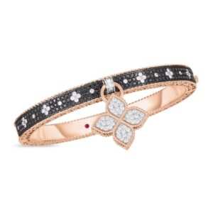 VENETIAN PRINCESS BANGLE WITH BLACK AND WHITE DIAMONDS