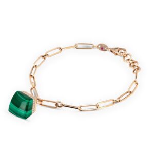 SAUVAGE PRIVÉ BRACELET WITH DIAMONDS AND MALACHITE
