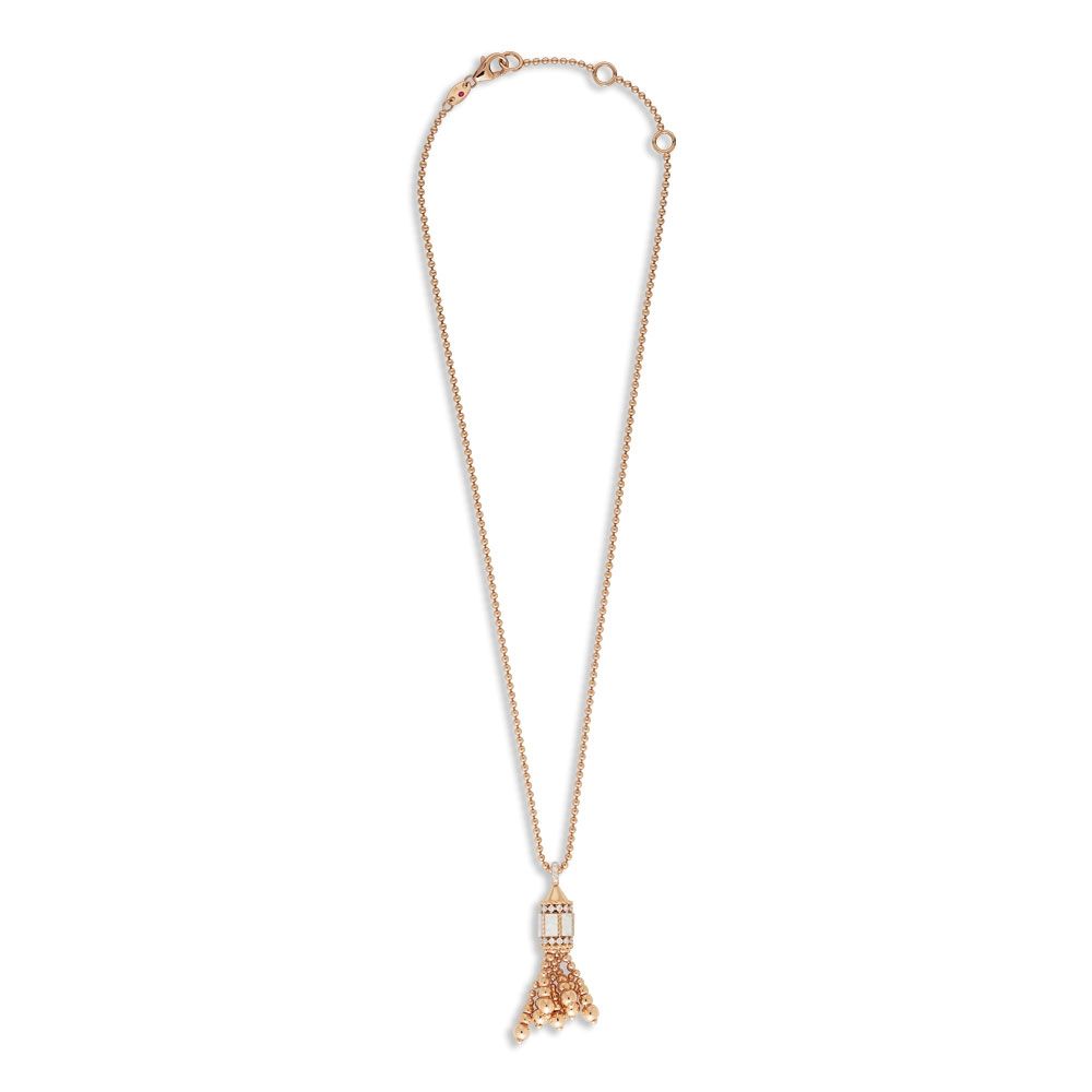 ART DECO NECKLACE WITH MOTHER OF PEARL AND DIAMONDS - Image 3