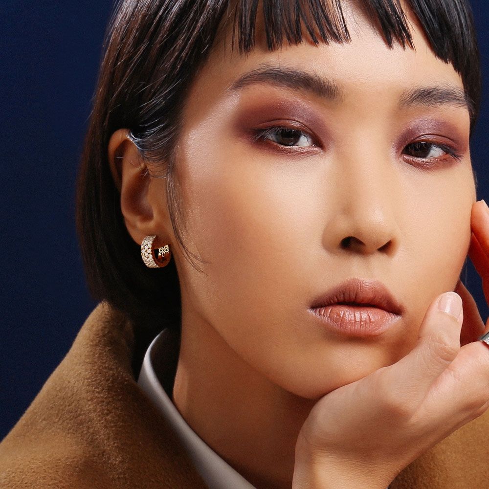 LOVE IN VERONA EARRINGS WITH DIAMONDS - Image 2