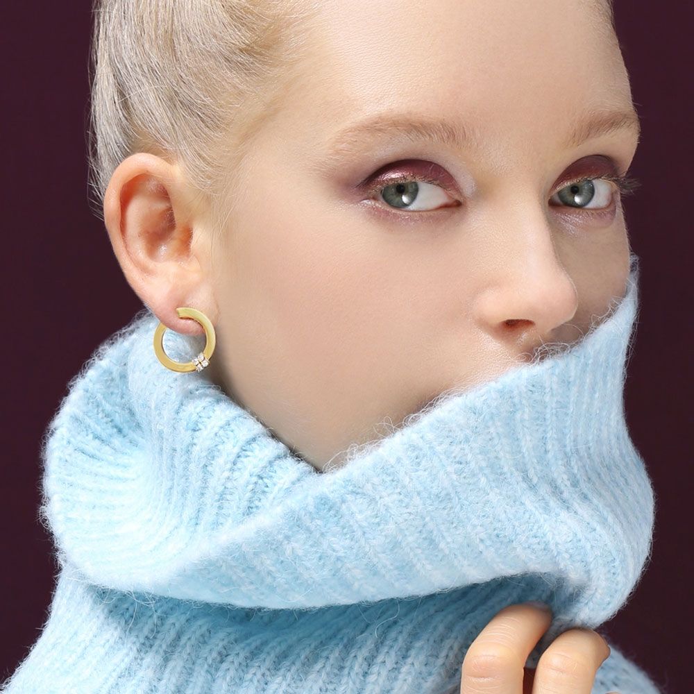 LOVE IN VERONA EARRINGS WITH DIAMONDS - Image 2