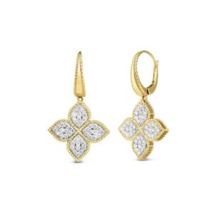PRINCESS FLOWER EARRINGS WITH DIAMONDS