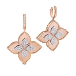 PRINCESS FLOWER EARRINGS WITH DIAMONDS