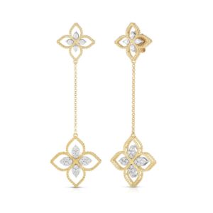 PRINCESS FLOWER EARRINGS WITH DIAMONDS
