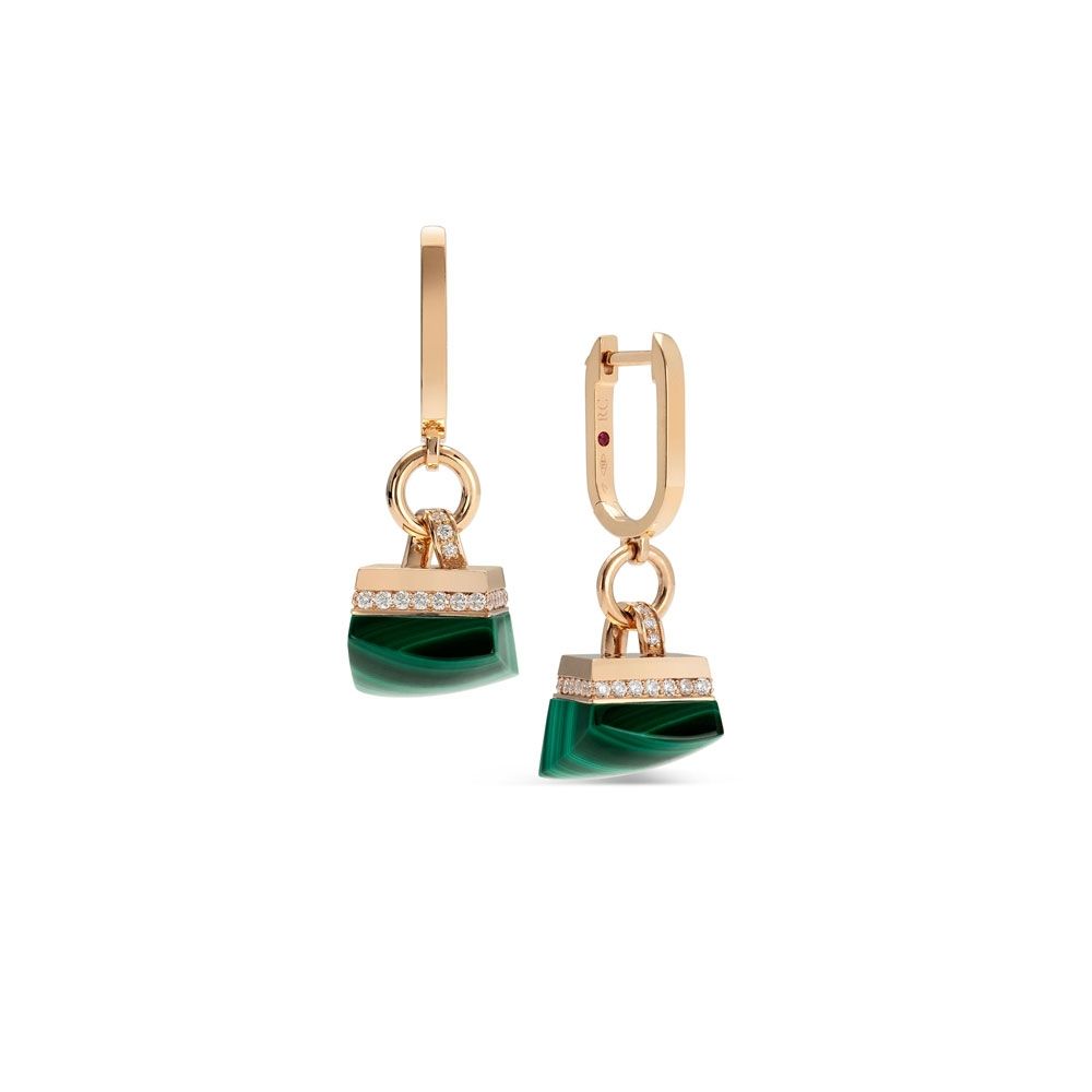 SAUVAGE PRIVÉ EARRINGS WITH MALACHITE