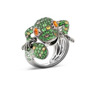 RING GARNET ANIMALIER