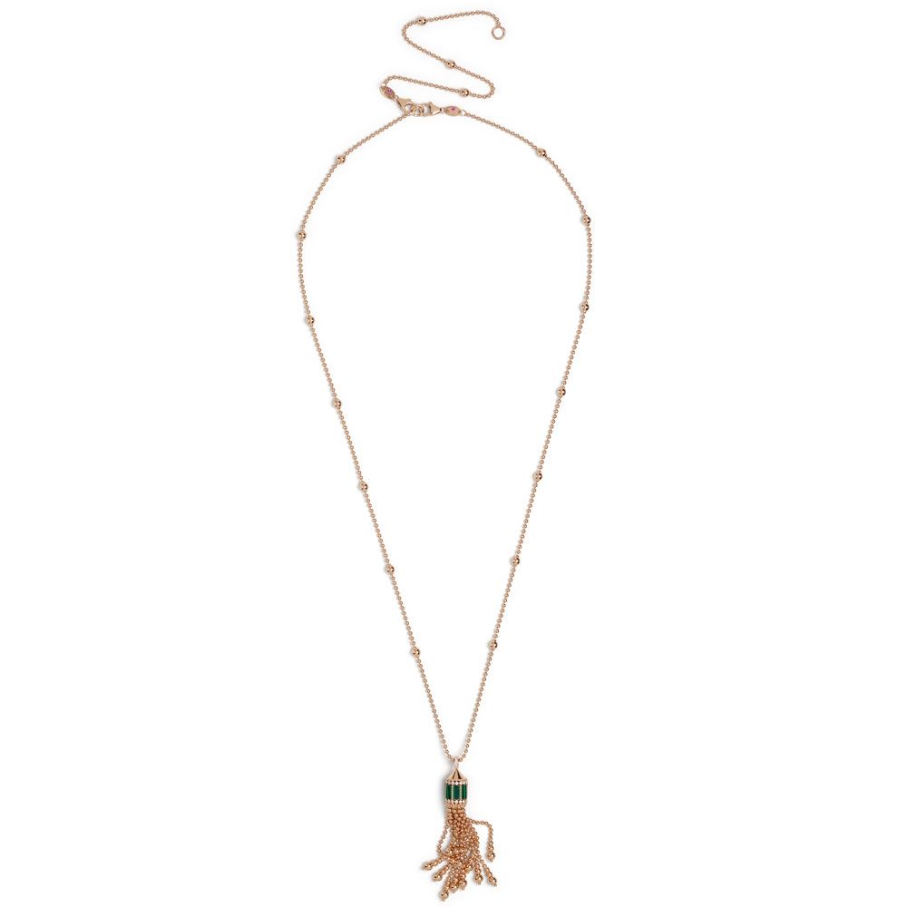 ART DECO NECKLACE WITH MALACHITE AND DIAMONDS - Image 3