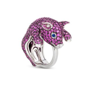 RING  SAPPHIRES  ANIMALIER