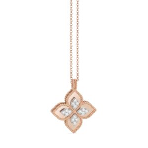 PRINCESS FLOWER PENDANT WITH DIAMONDS