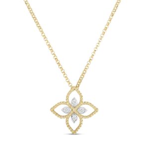 PRINCESS FLOWER PENDANT WITH DIAMONDS