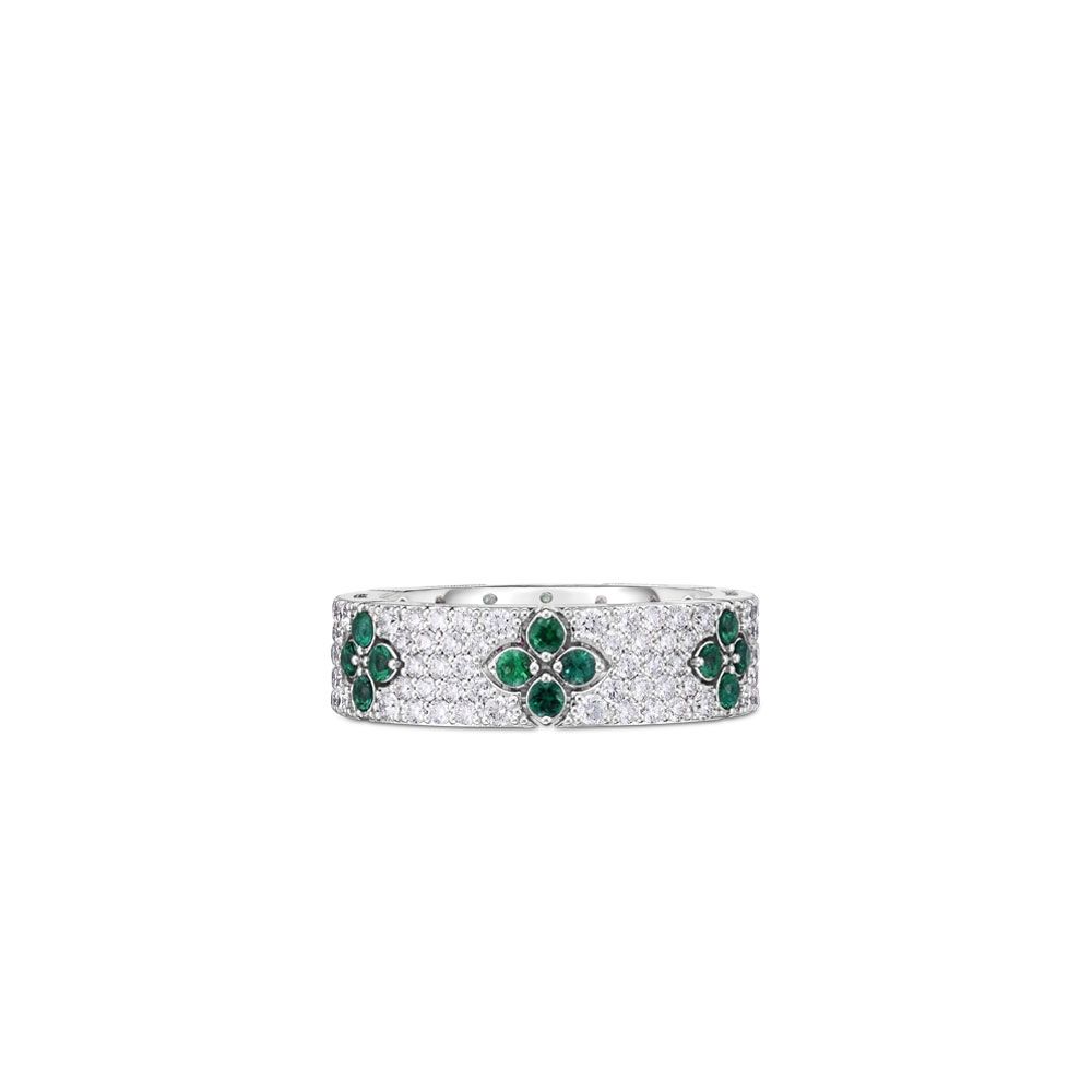 LOVE IN VERONA RING WITH DIAMONDS AND EMERALDS - Image 3