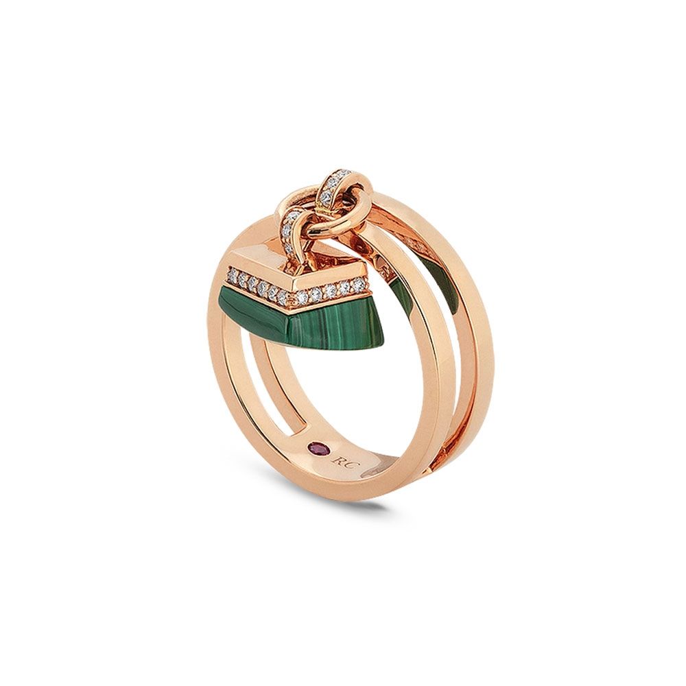 SAUVAGE PRIVÉ RING WITH MALACHITE