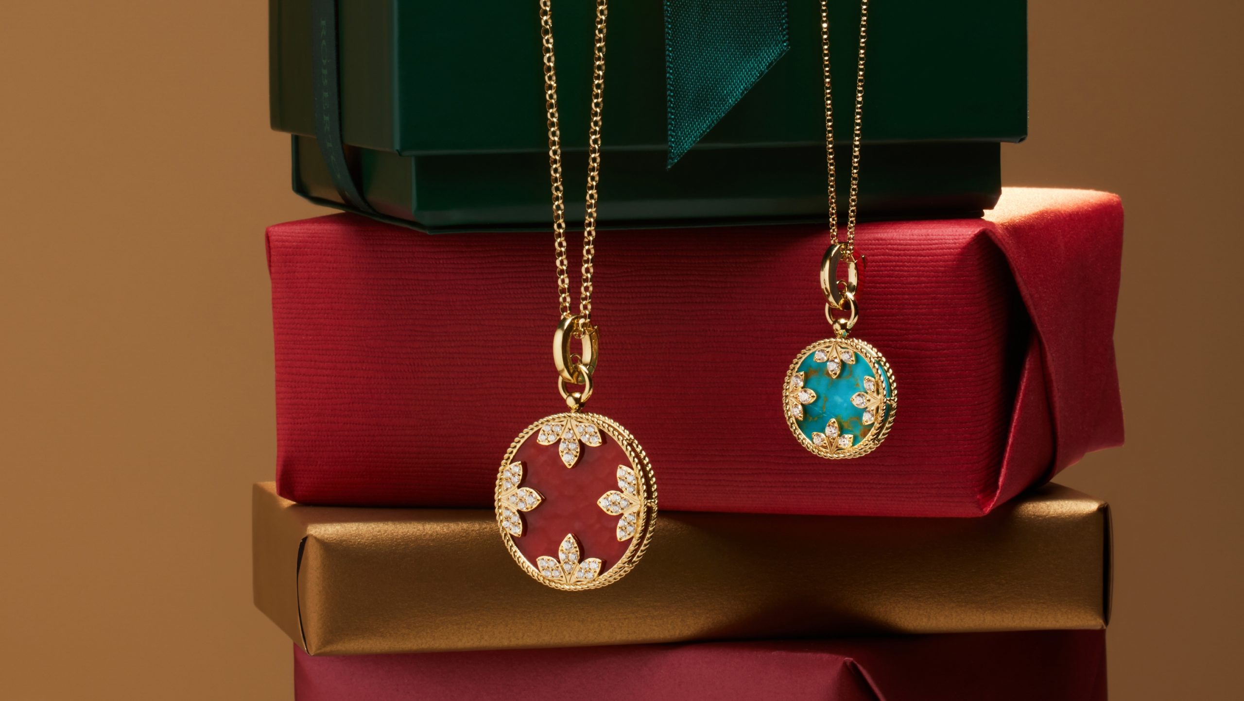 VENETIAN MEDALLIONS COLLAR WITH DIAMONDS AND TURQUOISE - Image 5