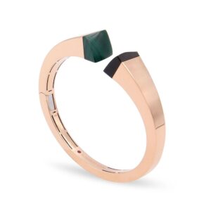 SAUVAGE PRIVÉ BANGLE WITH BLACK JADE AND MALACHITE