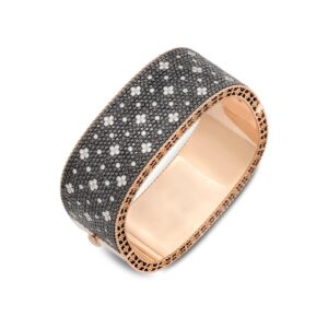 VENETIAN PRINCESS BANGLE WITH BLACK AND WHITE DIAMONDS