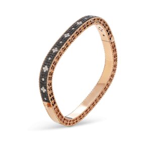 VENETIAN PRINCESS BANGLE WITH BLACK AND WHITE DIAMONDS